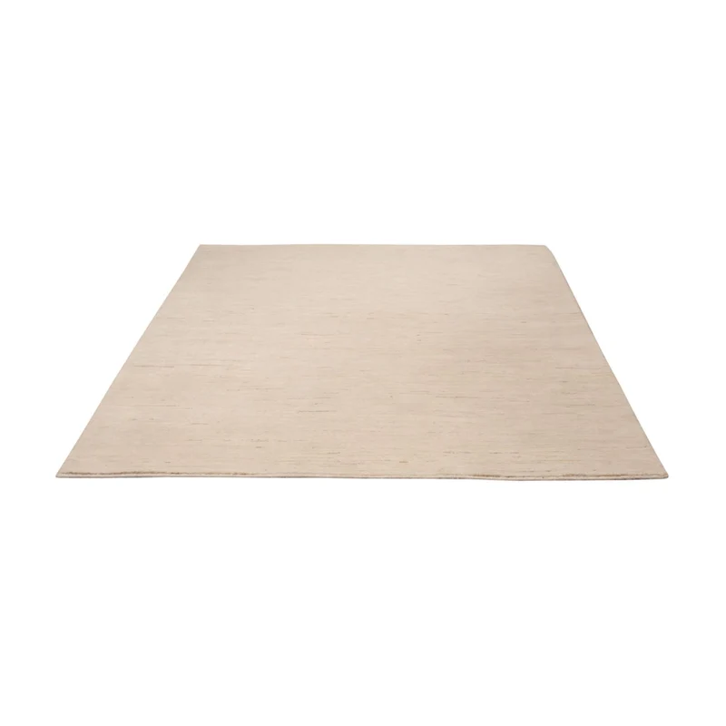 Indo Loribaft Teppich 155x202cm - Wollteppich - silber