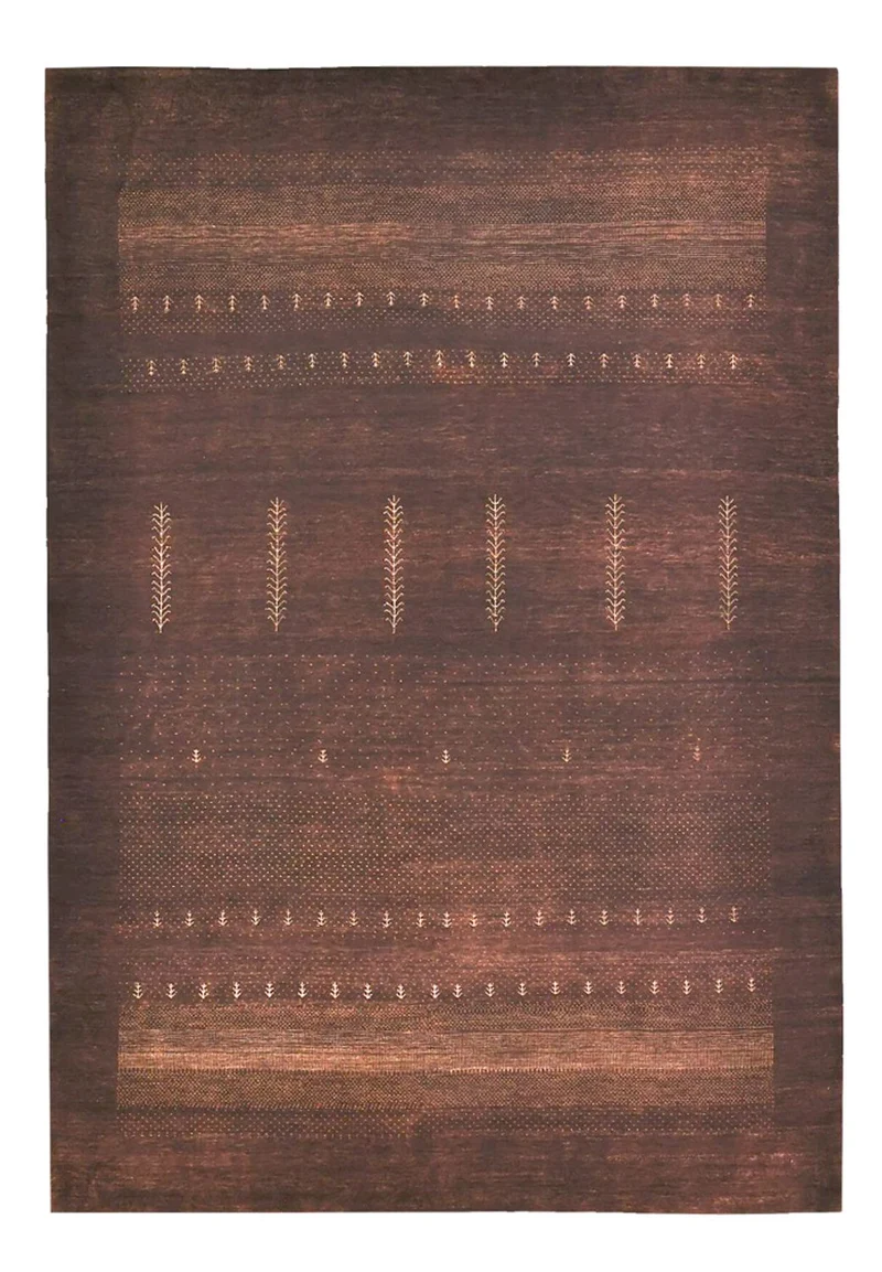 Indo Loribaft Teppich 173x247cm - Wollteppich - dunkelrot