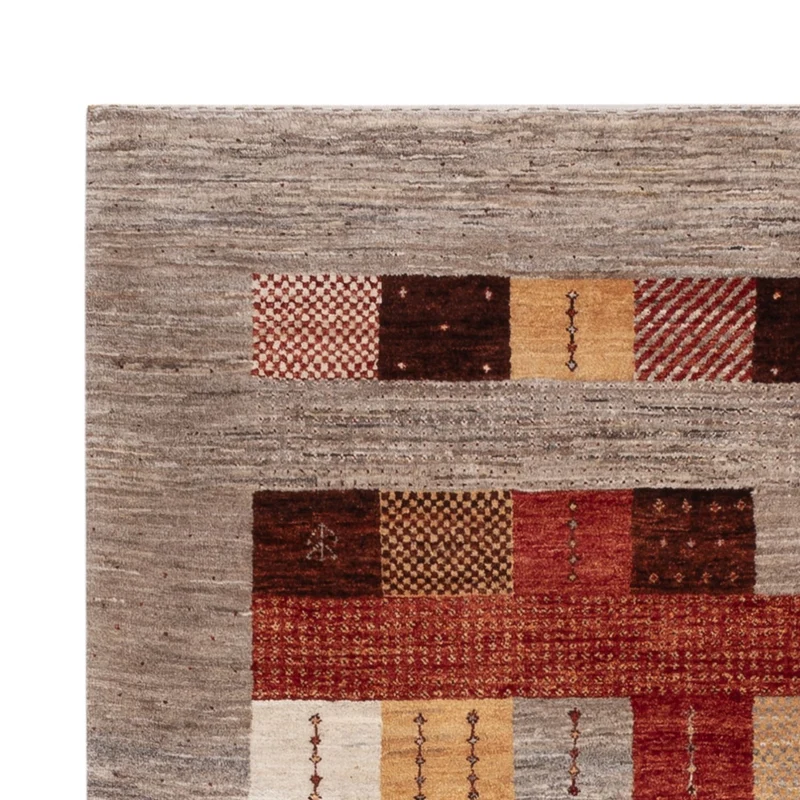 Indo Loribaft Teppich 150x205cm - Wollteppich - mehrfarbig