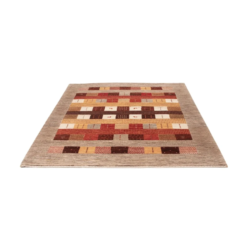 Indo Loribaft Teppich 150x205cm - Wollteppich - mehrfarbig
