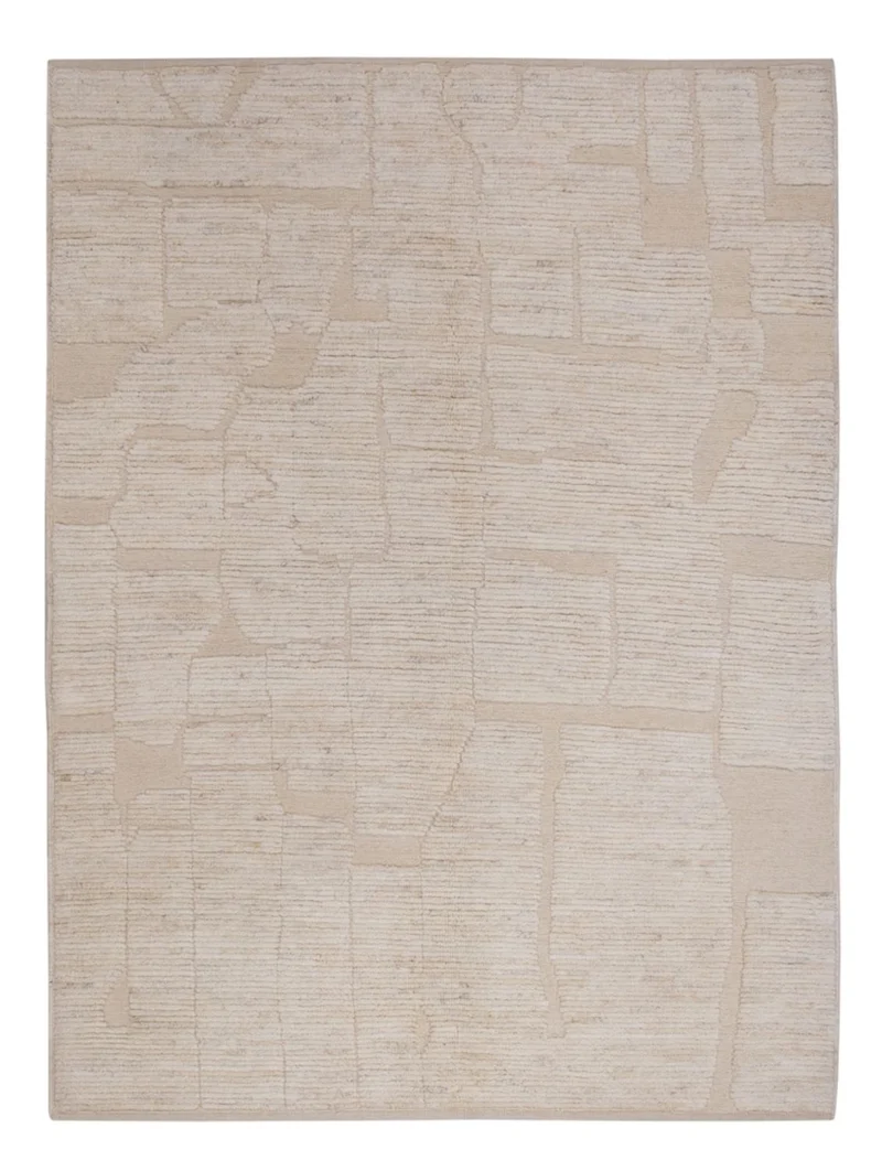 Berber Teppich 145x191cm - Wollteppich - creme