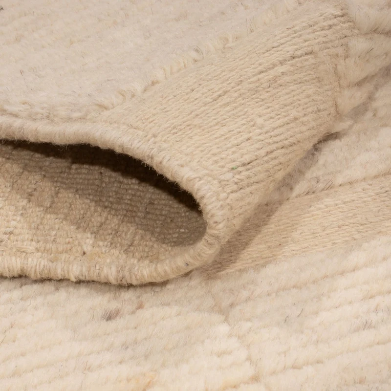 Berber Teppich 145x191cm - Wollteppich - creme