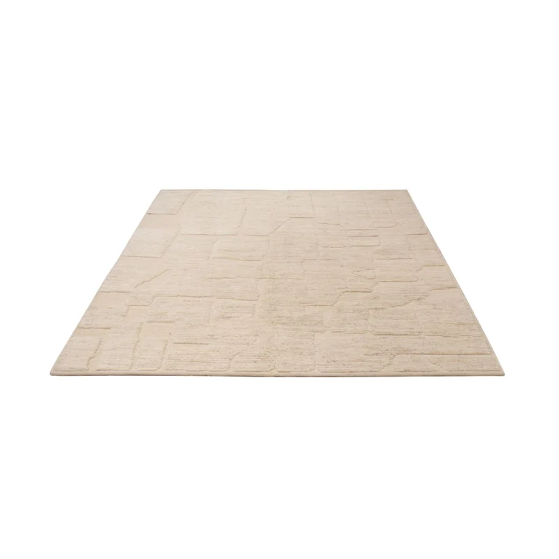 Berber Teppich 145x191cm - Wollteppich - creme