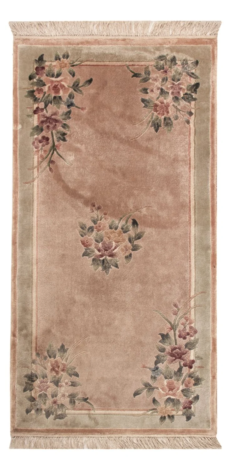 China Seide Teppich 70x135cm - Orientteppich - beige