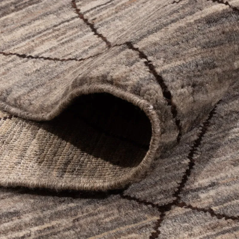 Berber Teppich 245x296cm - Wollteppich - dunkelbeige