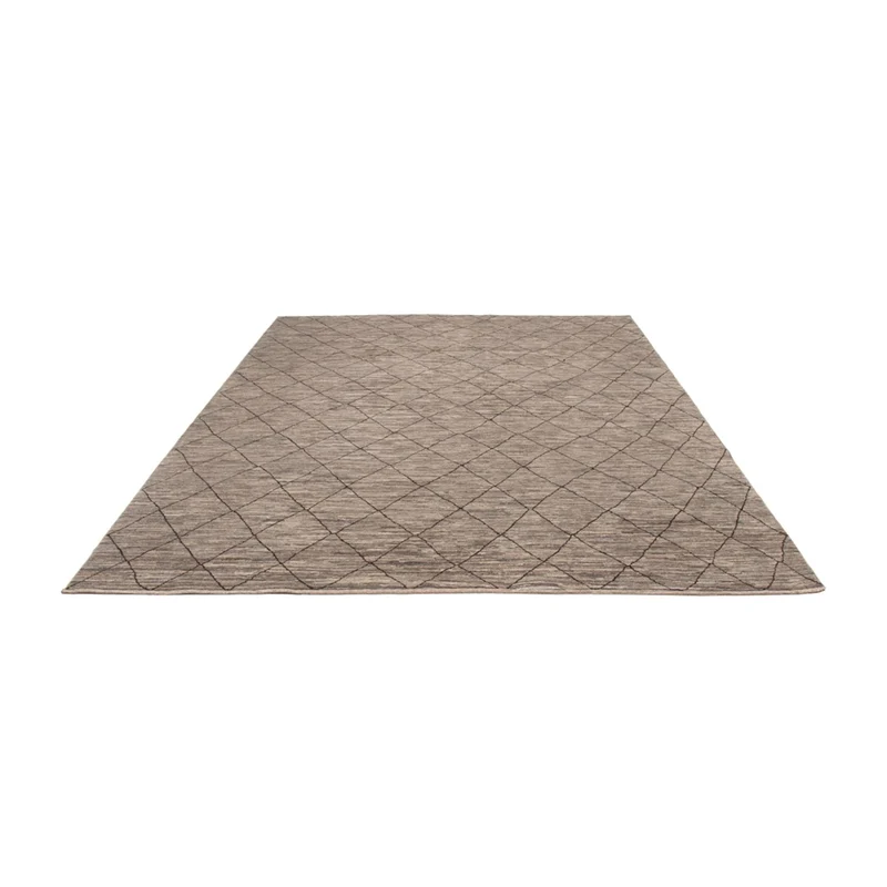 Berber Teppich 245x296cm - Wollteppich - dunkelbeige
