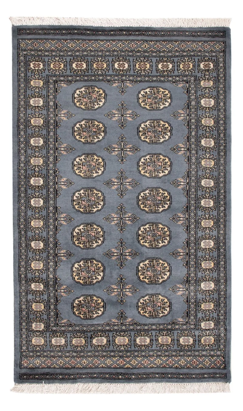 Pakistan Teppich 93x156cm - Orientteppich - hellblau