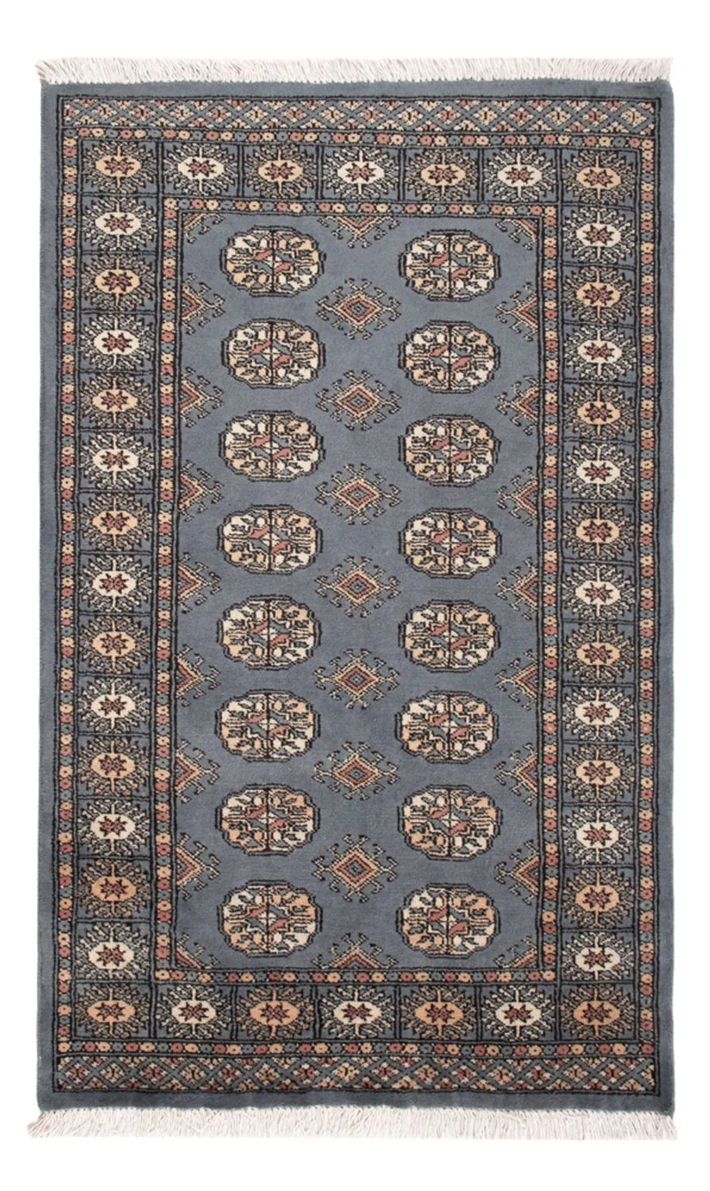 Pakistan Teppich 93x152cm - Orientteppich - hellblau