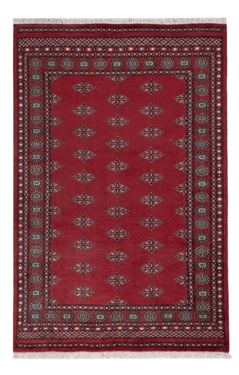 Pakistan Teppich 138x205cm - Orientteppich - rot