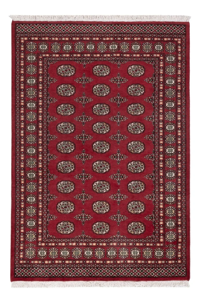 Pakistan Teppich 139x204cm - Orientteppich - rot