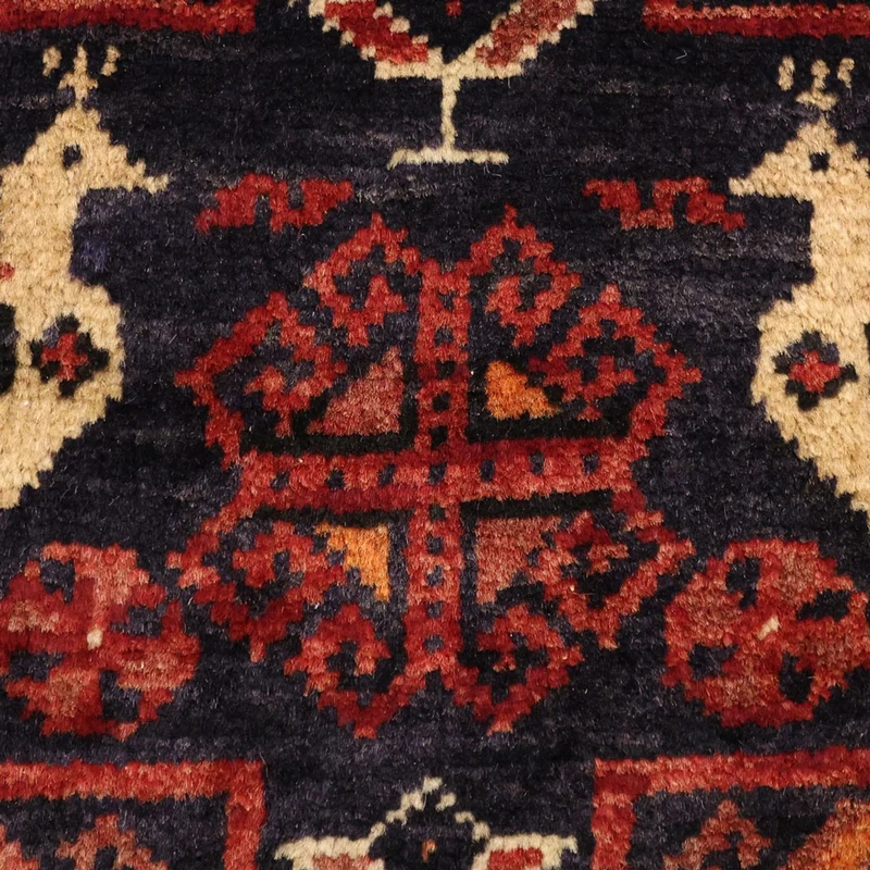Belutsch Teppich 107x200cm - Orientteppich - dunkelrot