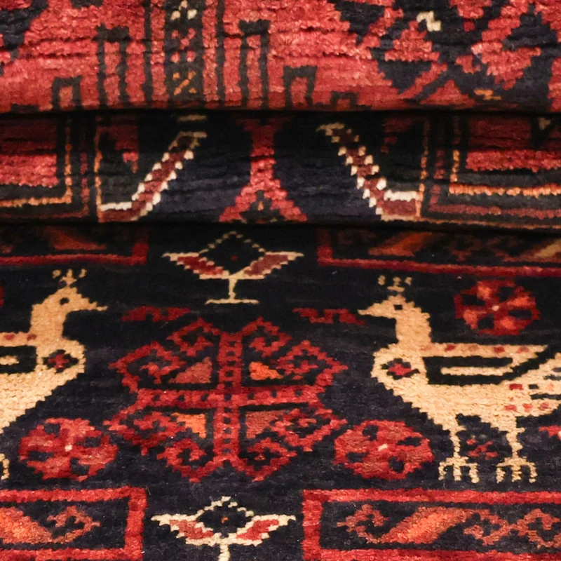 Belutsch Teppich 107x200cm - Orientteppich - dunkelrot