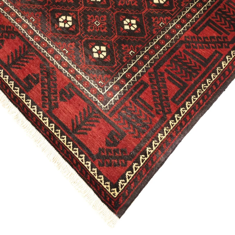 Belutsch Teppich 102x199cm - Orientteppich - dunkelrot
