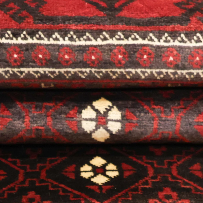 Belutsch Teppich 102x199cm - Orientteppich - dunkelrot