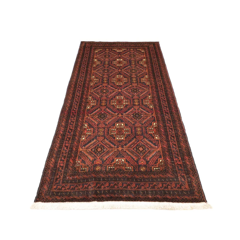 Belutsch Teppich 97x194cm - Orientteppich - dunkelrot
