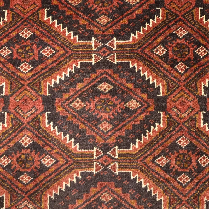 Belutsch Teppich 98x192cm - Orientteppich - dunkelrot
