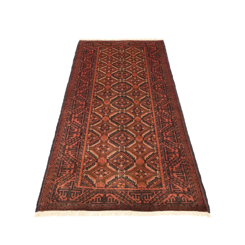 Belutsch Teppich 98x192cm - Orientteppich - dunkelrot