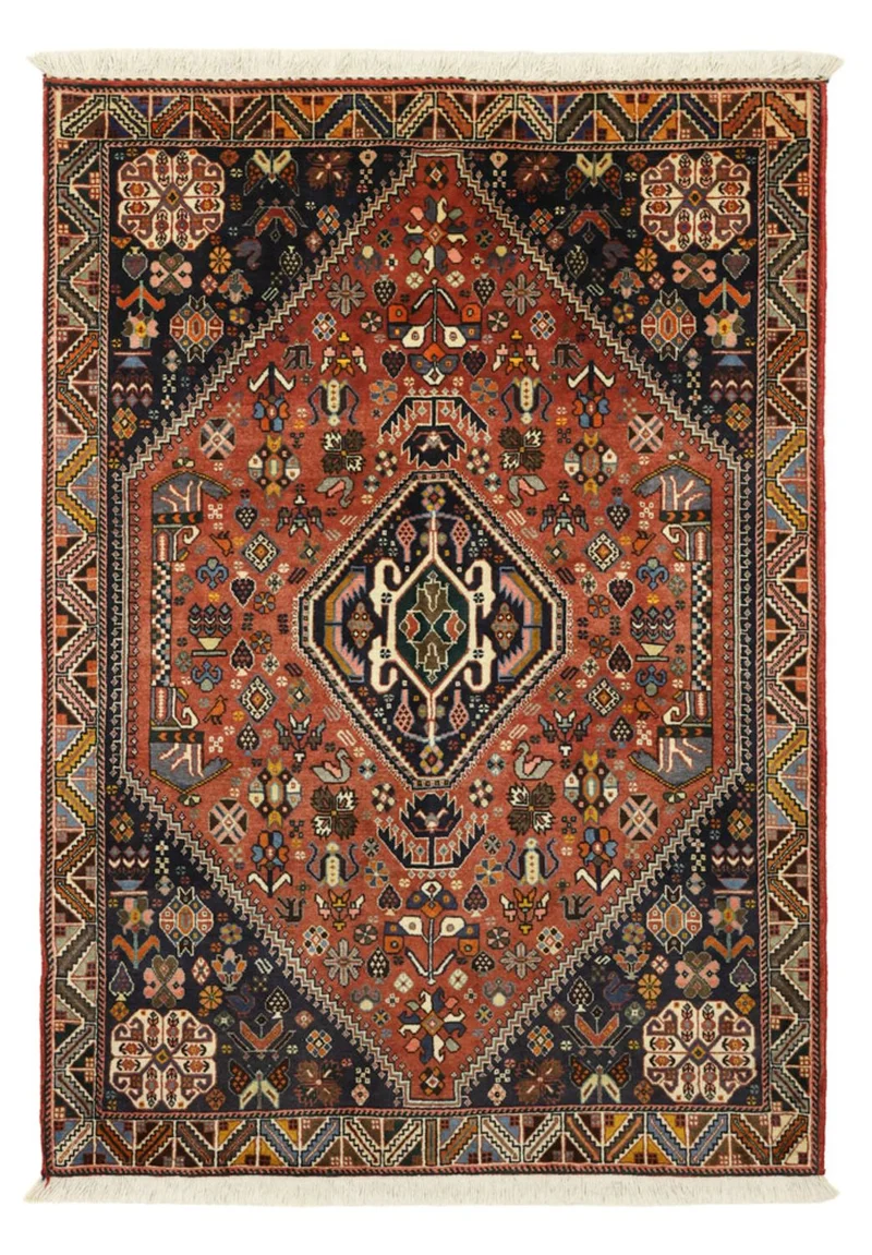 Kaschkuli Teppich 105x150cm - Perserteppich - dunkelrot