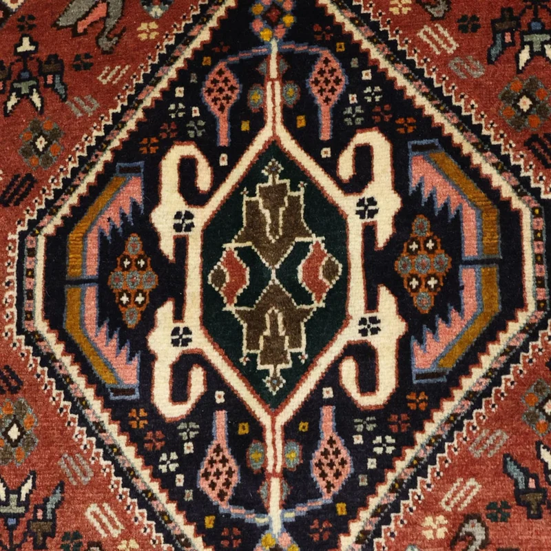 Kaschkuli Teppich 105x150cm - Perserteppich - dunkelrot