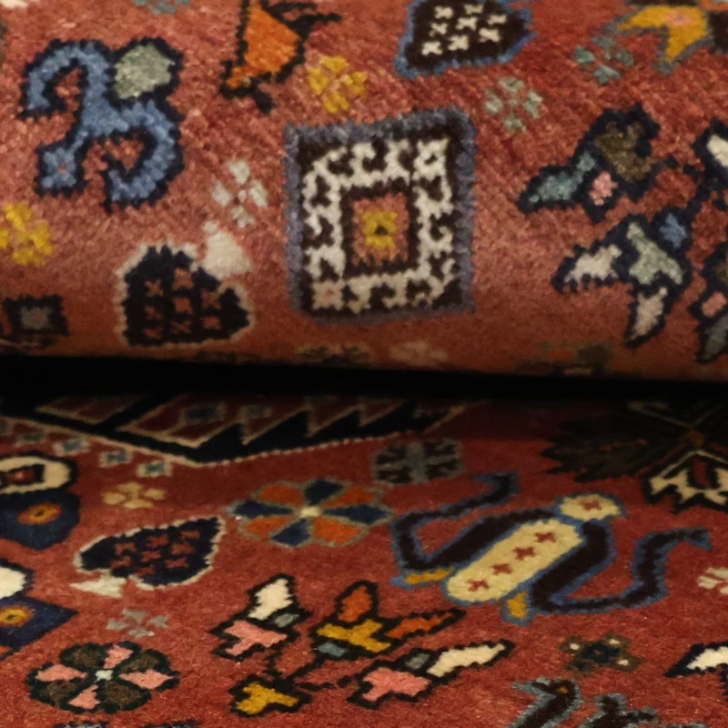 Kaschkuli Teppich 105x150cm - Perserteppich - dunkelrot