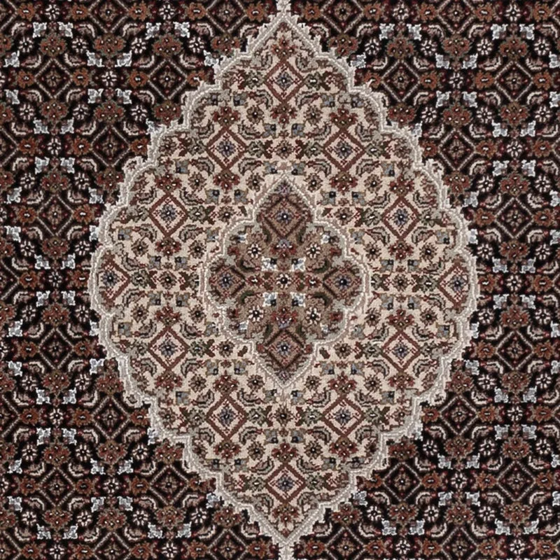 Indo Täbriz Teppich 143x205cm - Orientteppich - dunkelgrau