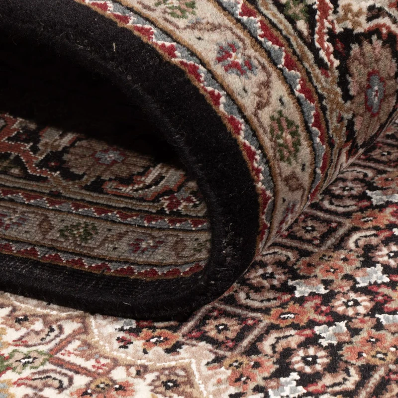 Indo Täbriz Teppich 143x205cm - Orientteppich - dunkelgrau