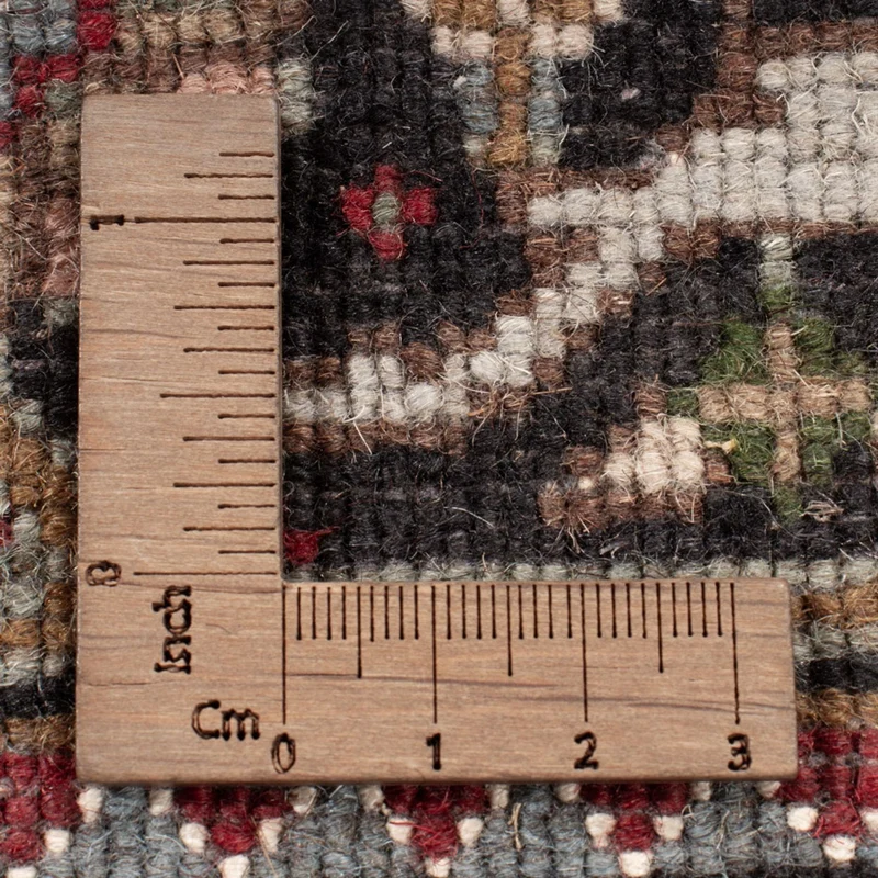 Indo Täbriz Teppich 143x205cm - Orientteppich - dunkelgrau