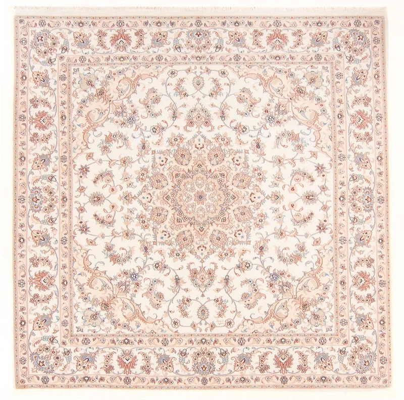 Täbriz - 50 Raj Teppich 200x205cm - Perserteppich - creme