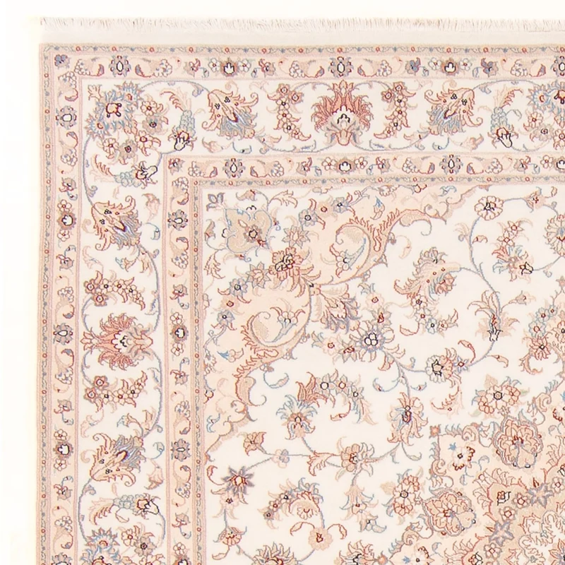 Täbriz - 50 Raj Teppich 200x205cm - Perserteppich - creme