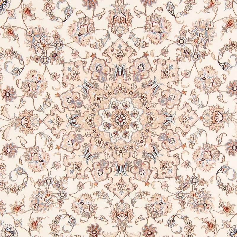 Täbriz - 50 Raj Teppich 200x200cm - Perserteppich - creme