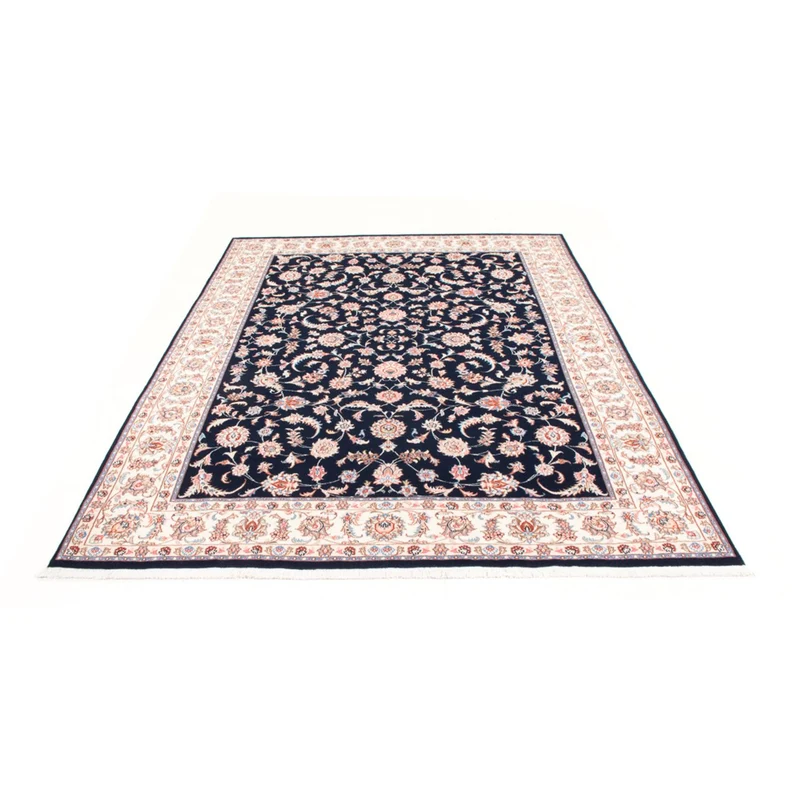 Täbriz - 50 Raj Teppich 167x237cm - Perserteppich - dunkelblau