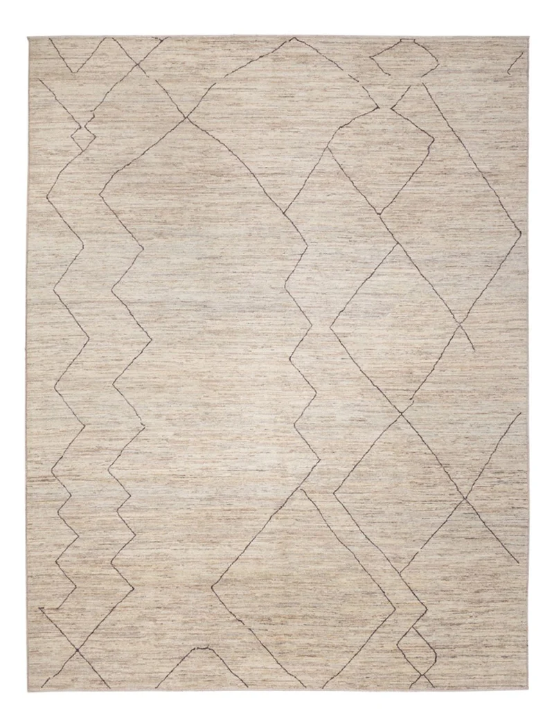 Berber Teppich 276x362cm - Wollteppich - beige