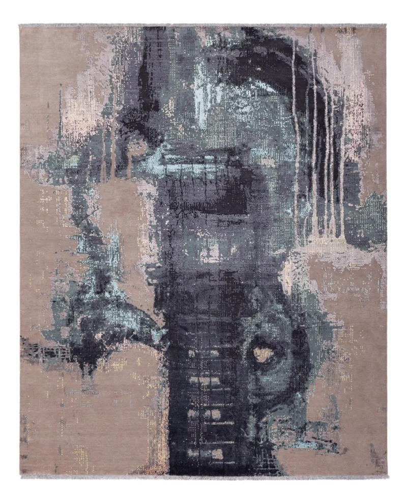 Designer Teppich 253x310cm - mehrfarbig