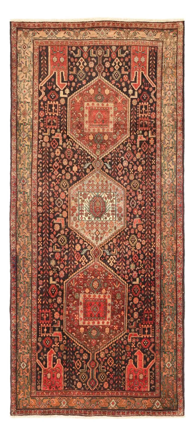 Nahavand Teppich 130x295cm - Perserteppich - dunkelrot