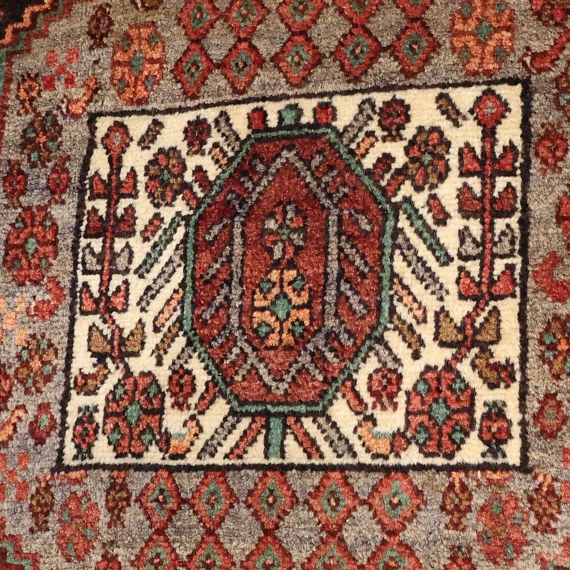 Nahavand Teppich 130x295cm - Perserteppich - dunkelrot