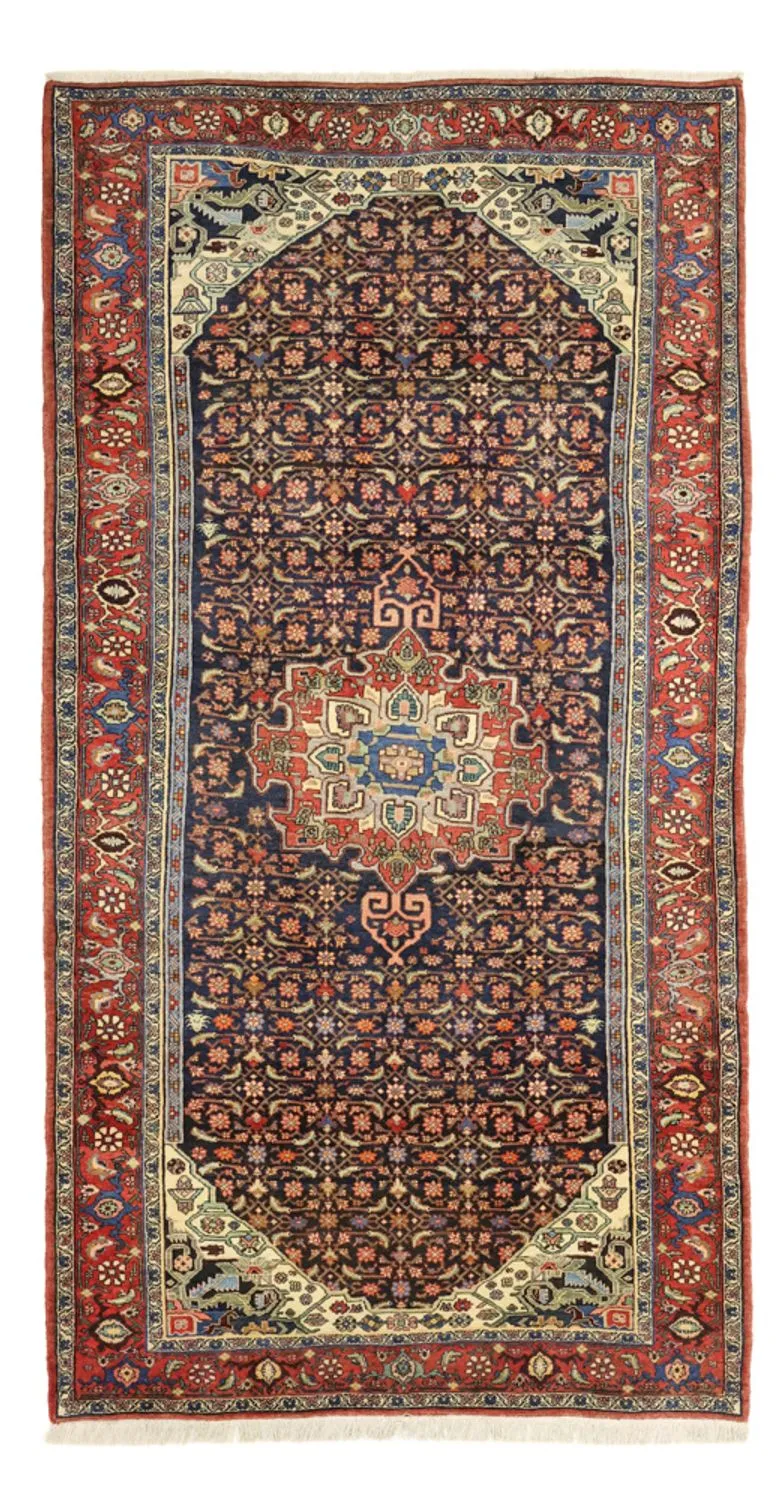 Bidjar Teppich 146x276cm - Perserteppich - dunkelrot