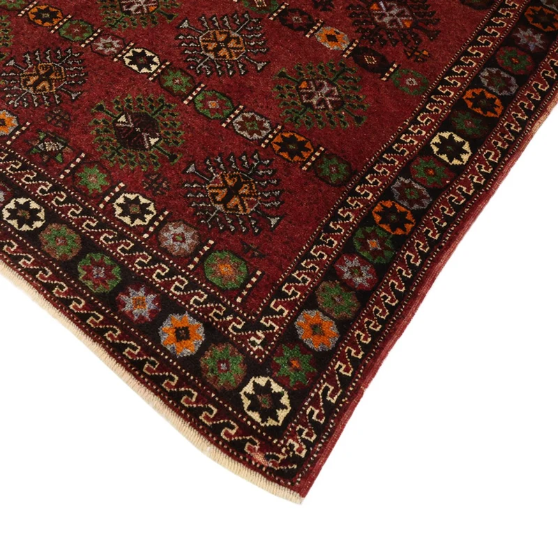 Qaraja Teppich 150x300cm - Perserteppich - dunkelrot