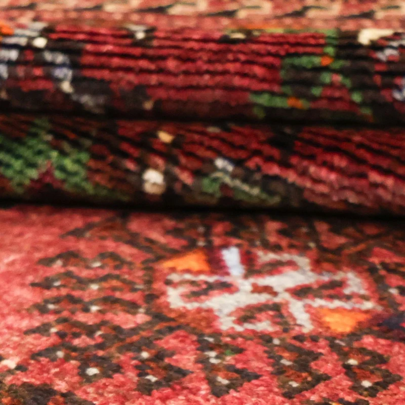 Qaraja Teppich 150x300cm - Perserteppich - dunkelrot