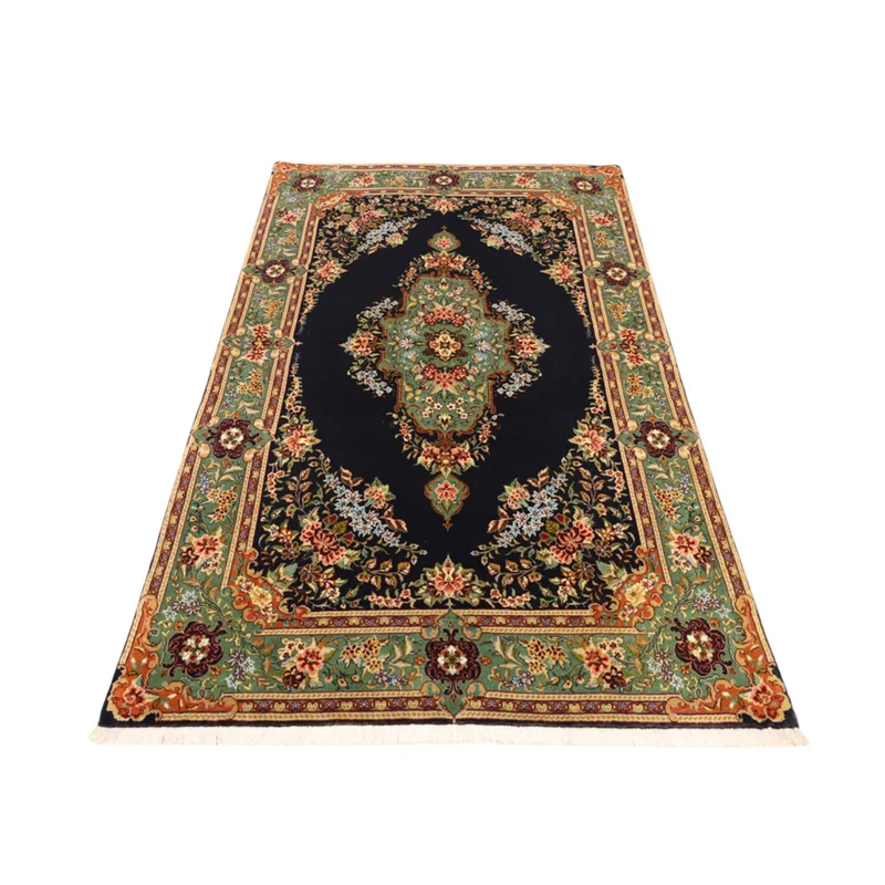 Sarough Teppich 102x161cm - Perserteppich - dunkelblau
