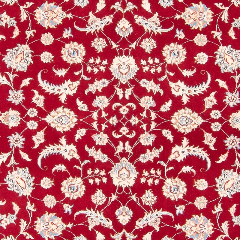 Täbriz - 50 Raj Teppich 150x200cm - Perserteppich - rot
