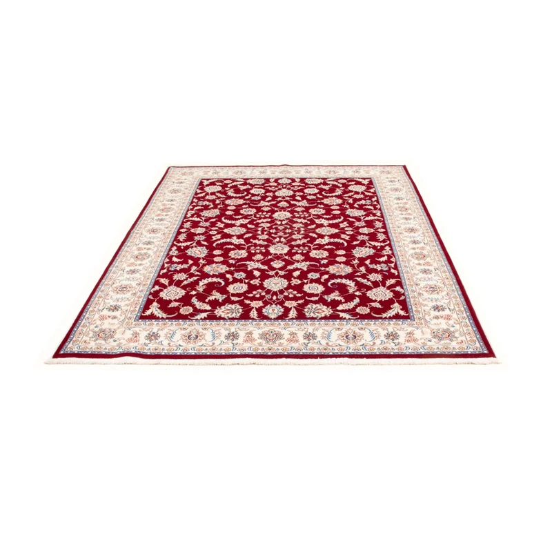 Täbriz - 50 Raj Teppich 150x200cm - Perserteppich - rot