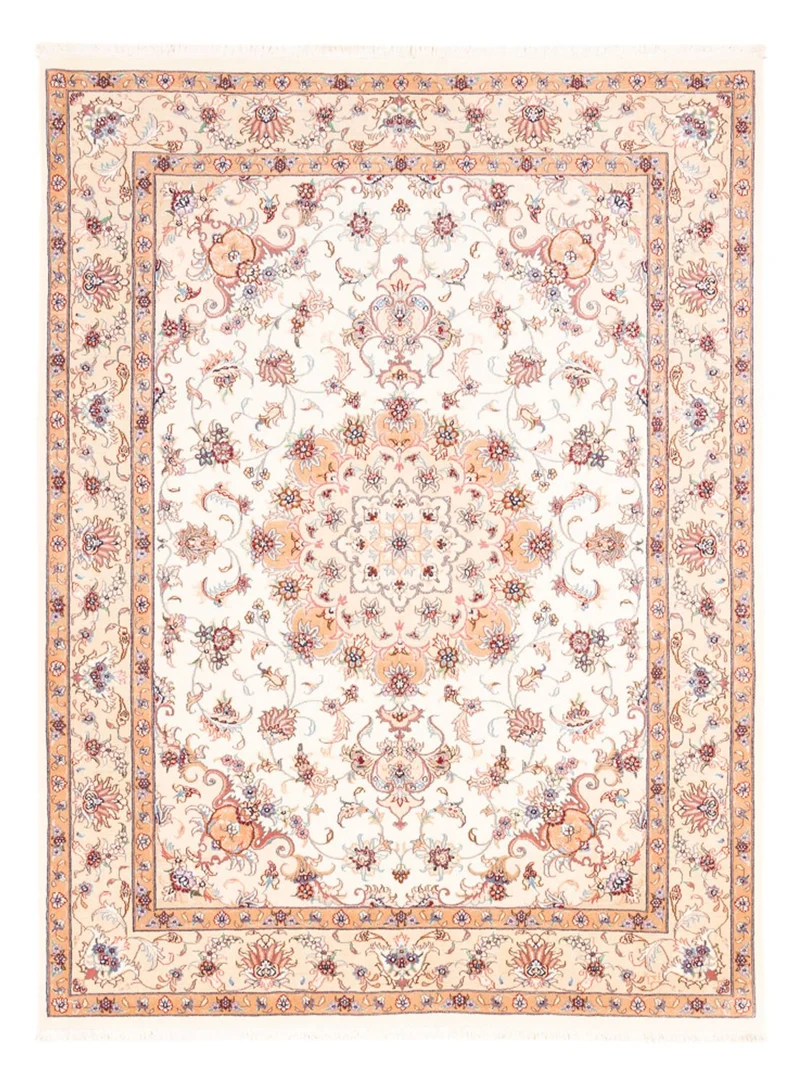 Täbriz Teppich 150x200cm - Perserteppich - creme