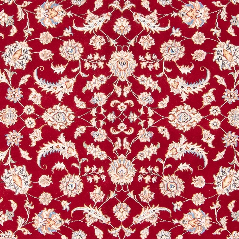 Täbriz - 50 Raj Teppich 148x200cm - Perserteppich - rot