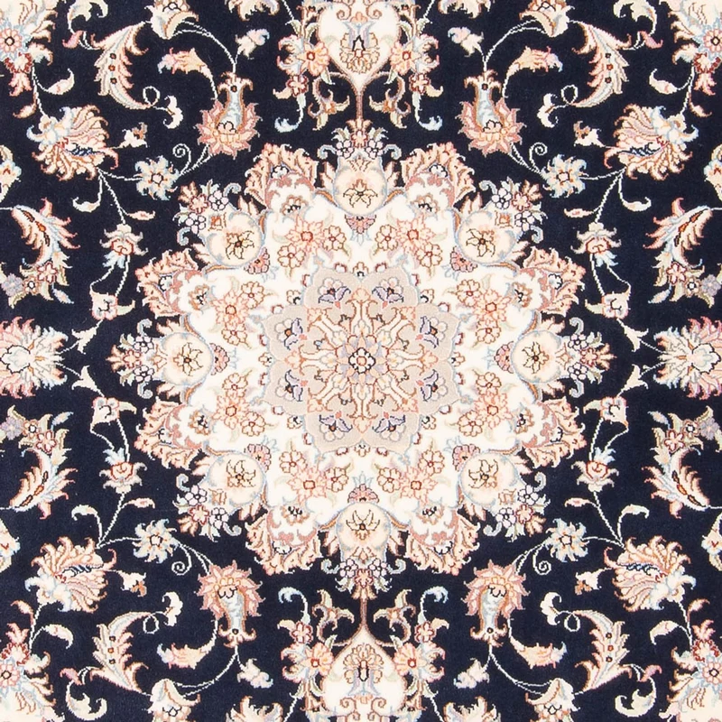 Täbriz - 50 Raj Teppich 149x197cm - Perserteppich - dunkelblau