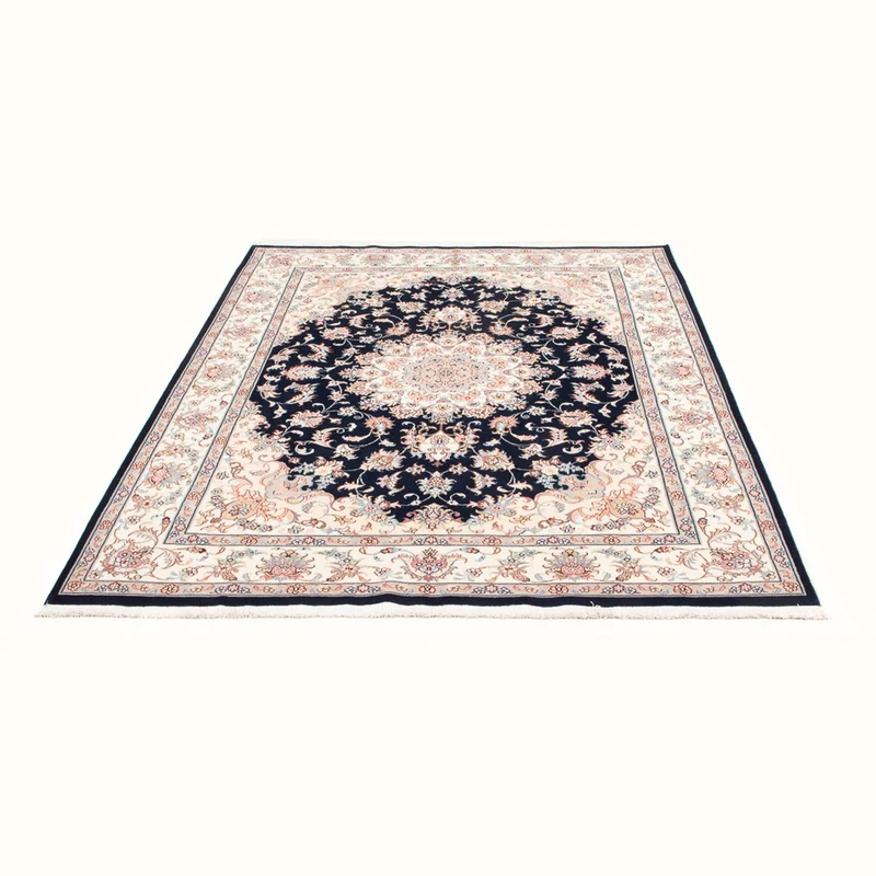 Täbriz - 50 Raj Teppich 149x197cm - Perserteppich - dunkelblau