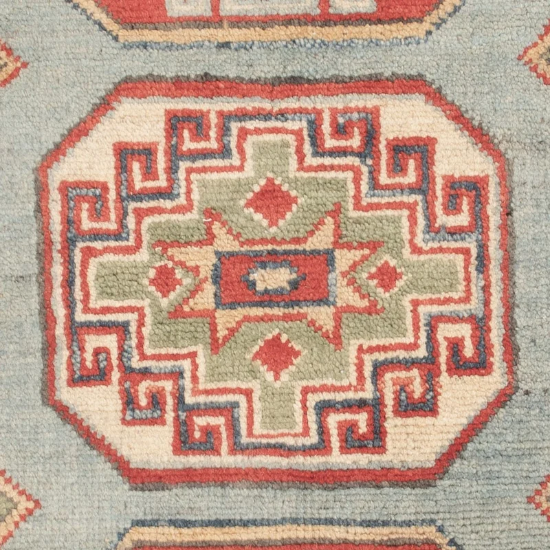 Kazak Teppich 62x91cm - Orientteppich - hellblau