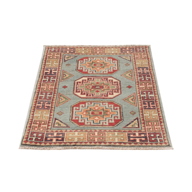 Kazak Teppich 62x91cm - Orientteppich - hellblau