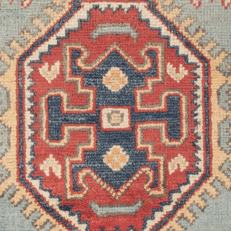 Kazak Teppich 58x87cm - Orientteppich - hellblau