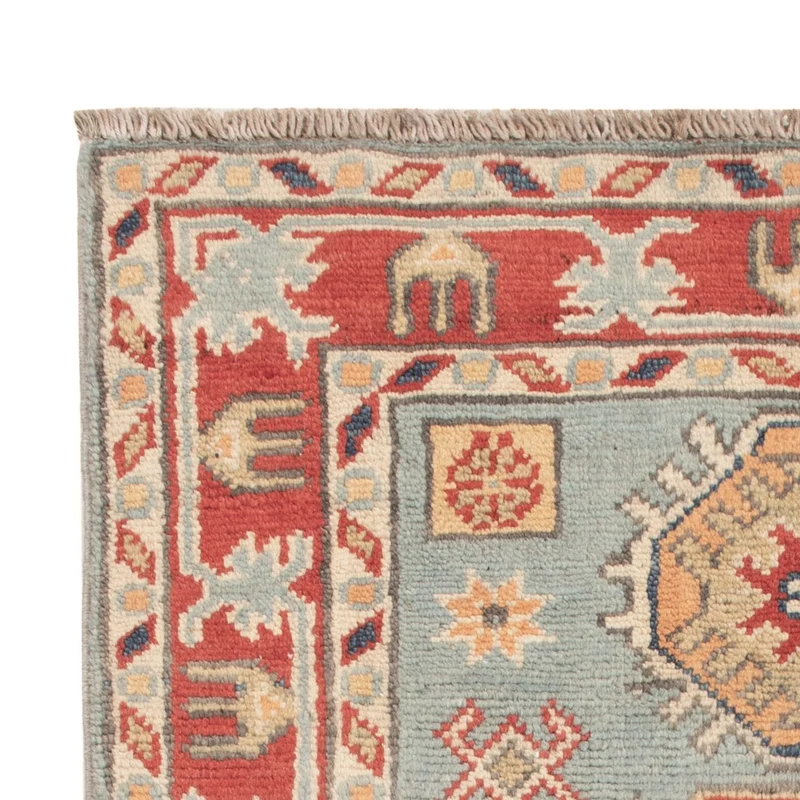 Kazak Teppich 58x87cm - Orientteppich - hellblau