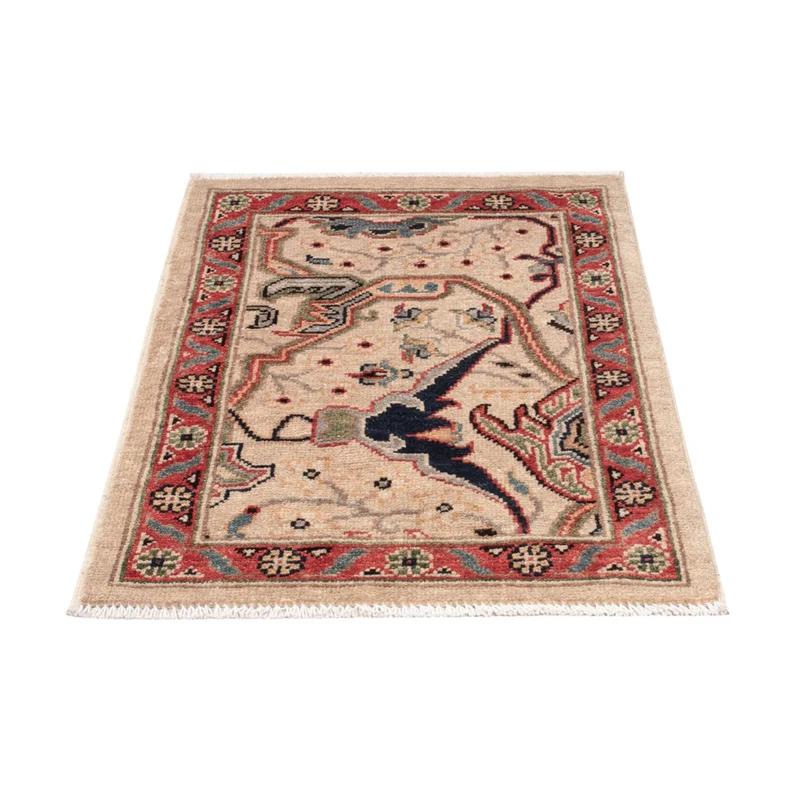 Kazak Teppich 60x89cm - Orientteppich - dunkelbeige